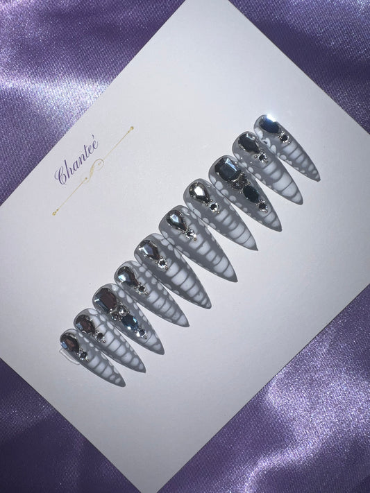 Glam freestyle size (medium) shape: long stiletto